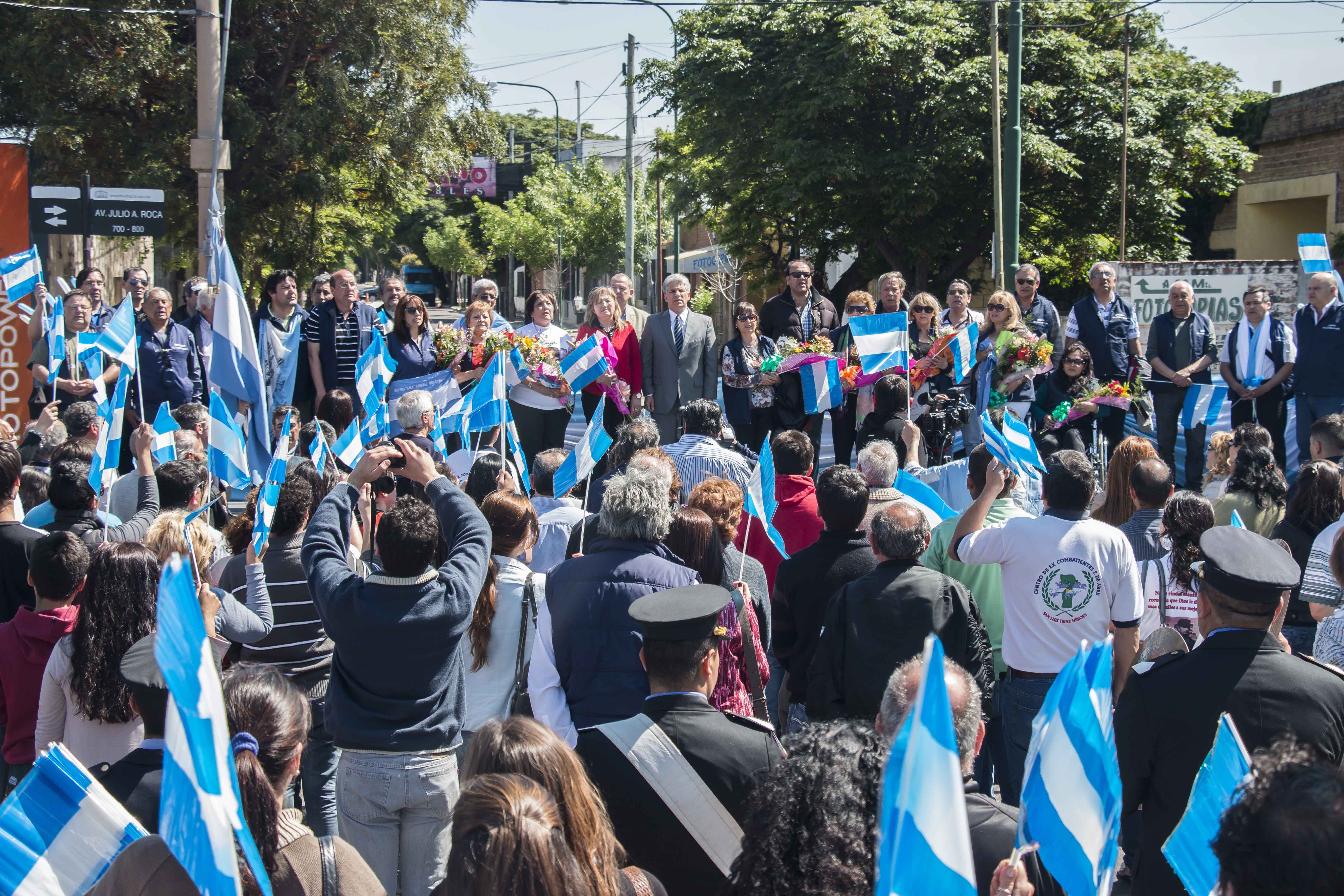 Minutos antes de partir hacia Malvinas
